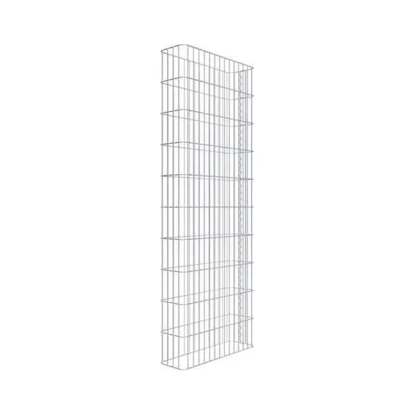 Gabionenzaun Länge 72 cm, Höhe 200 cm, Tiefe 22 cm, Maschenweite 5 x 20 cm