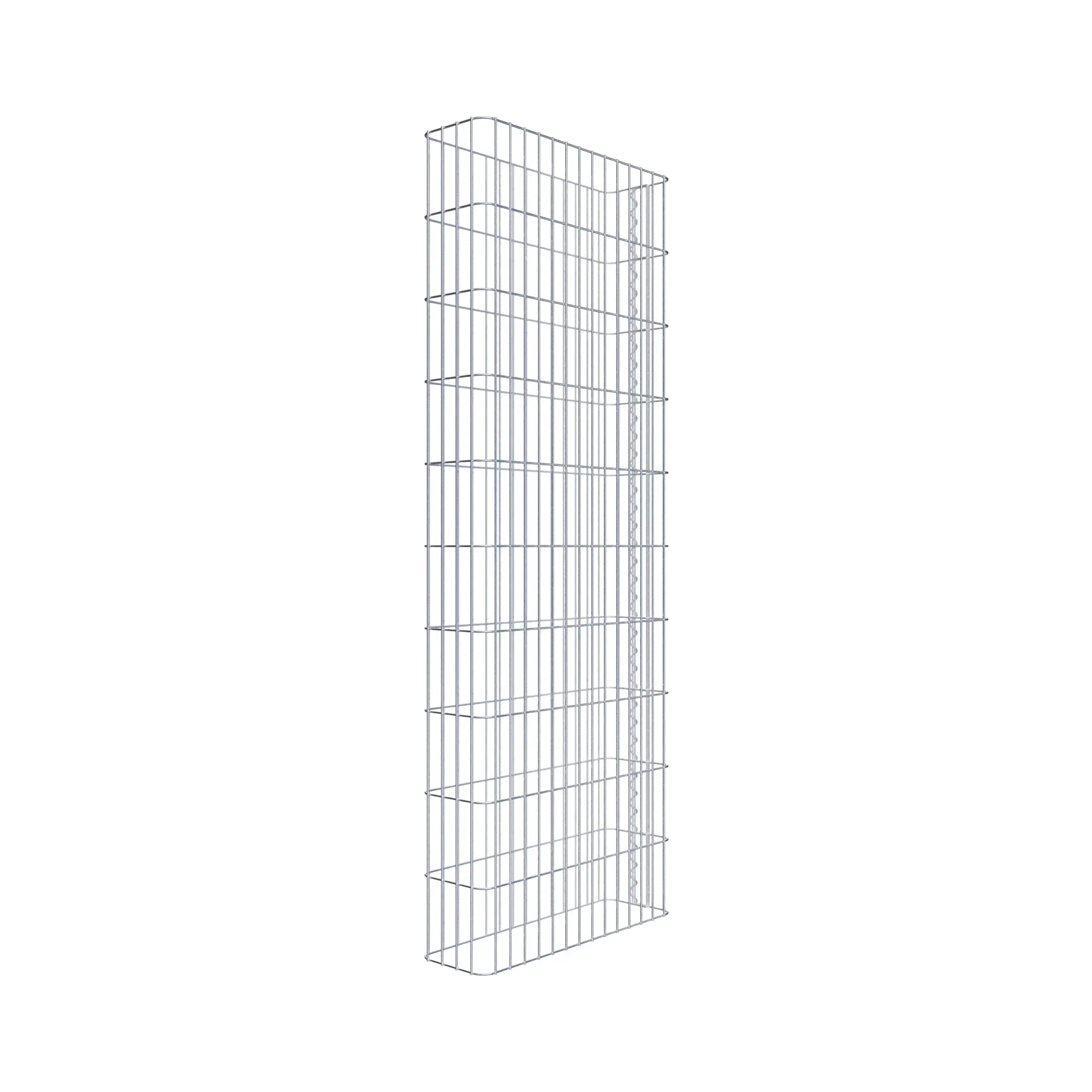 Gabionenzaun Länge 72 cm, Höhe 200 cm, Tiefe 22 cm, Maschenweite 5 x 20 cm