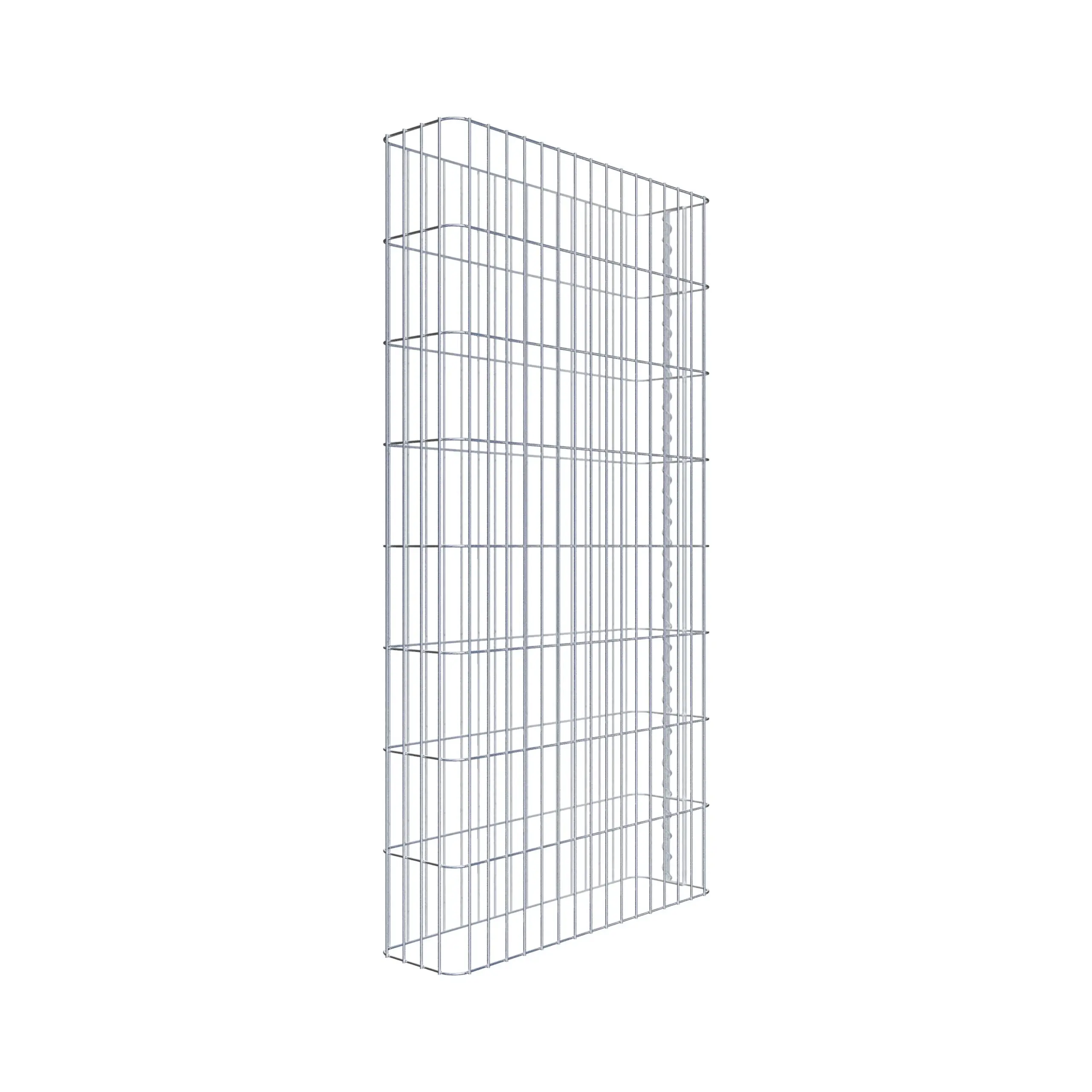 Gabionenzaun Länge 82 cm, Höhe 160 cm, Tiefe 22 cm, Maschenweite 5 x 20 cm