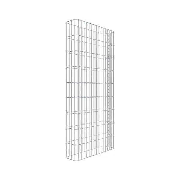 Gabionenzaun Länge 82 cm, Höhe 180 cm, Tiefe 22 cm, Maschenweite 5 x 20 cm