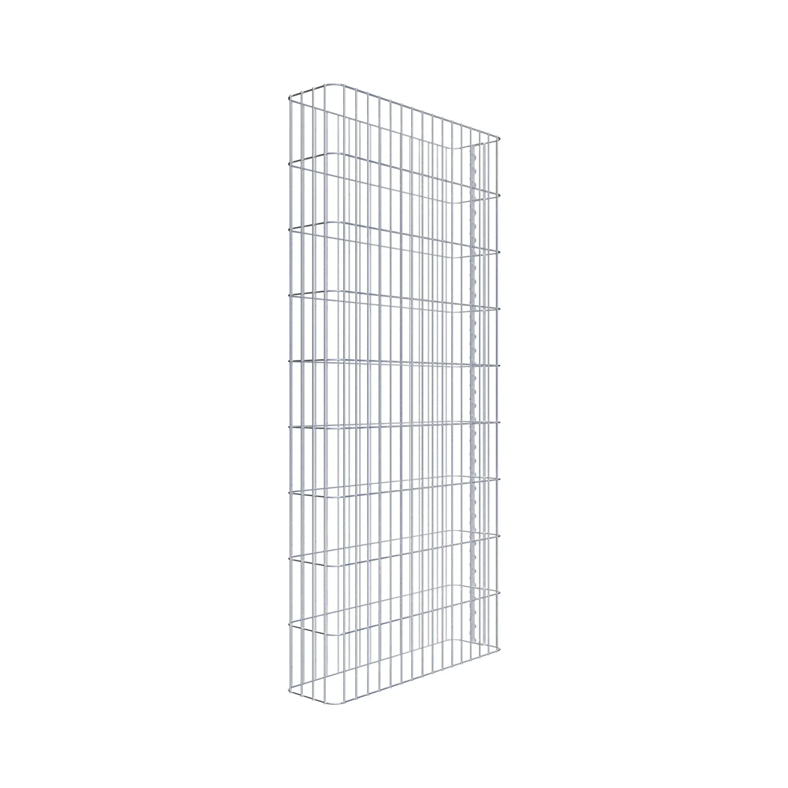 Gabionenzaun Länge 82 cm, Höhe 180 cm, Tiefe 22 cm, Maschenweite 5 x 20 cm