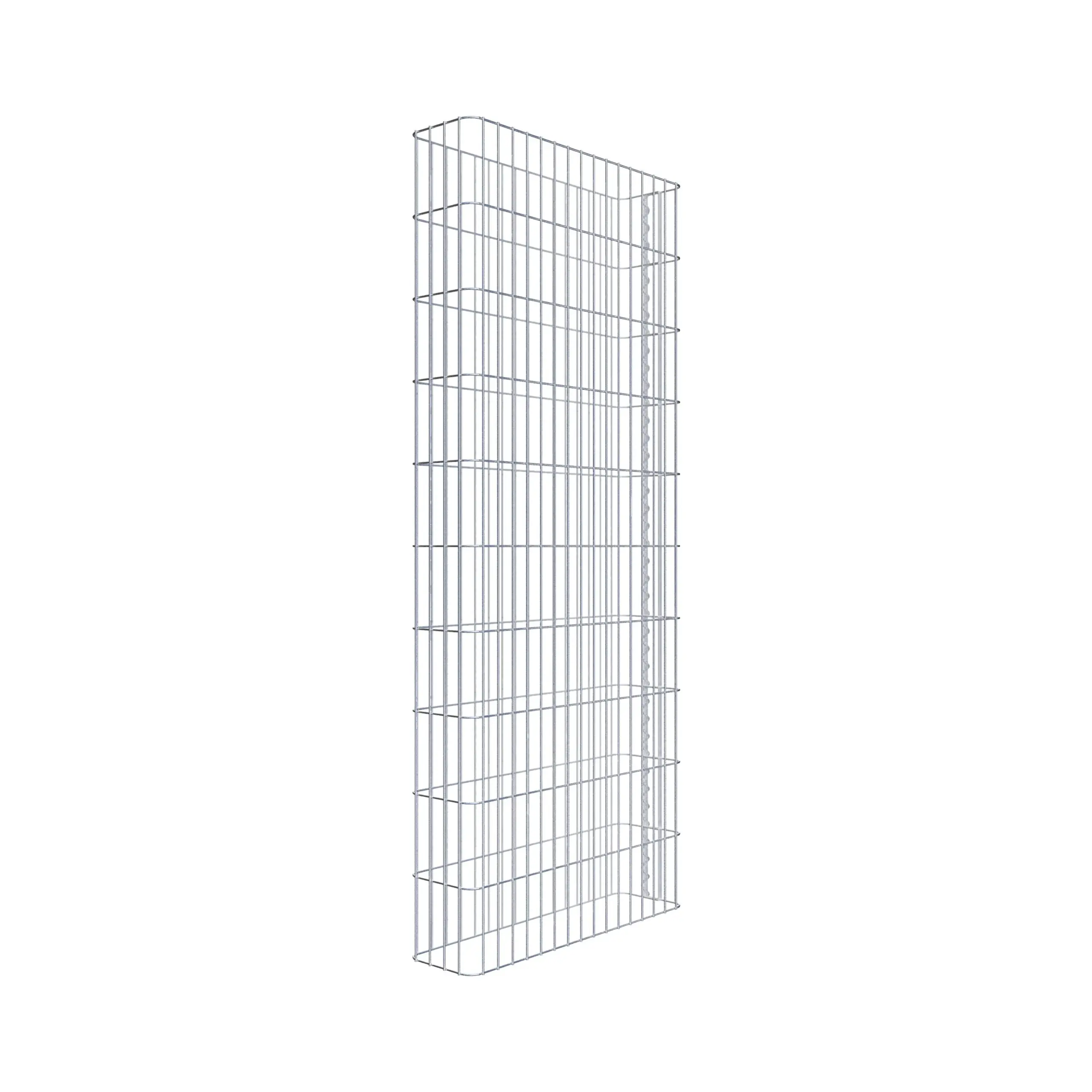 Gabionenzaun Länge 82 cm, Höhe 200 cm, Tiefe 22 cm, Maschenweite 5 x 20 cm