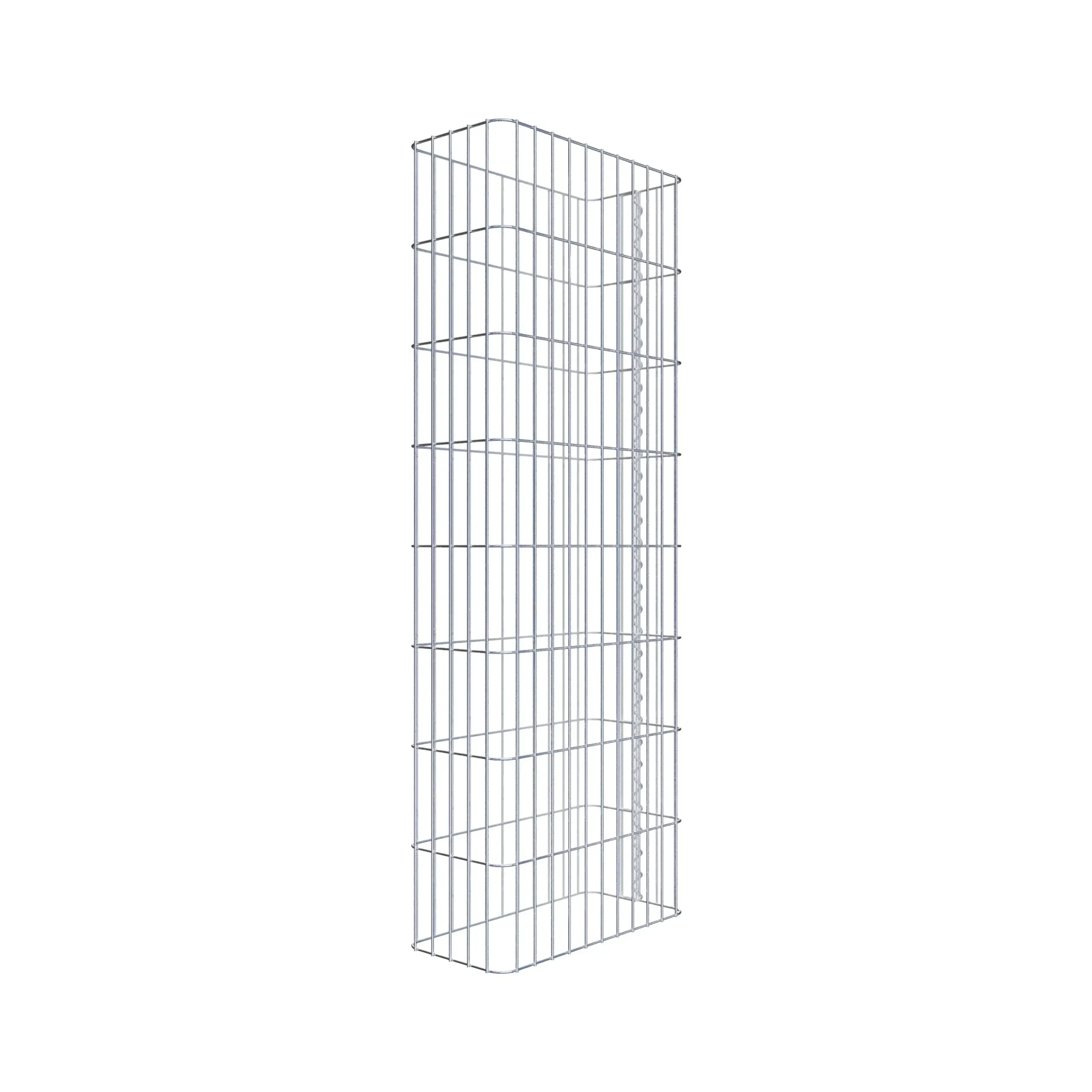 Gabionenzaun Länge 57 cm, Höhe 160 cm, Tiefe 27 cm, Maschenweite 5 x 20 cm
