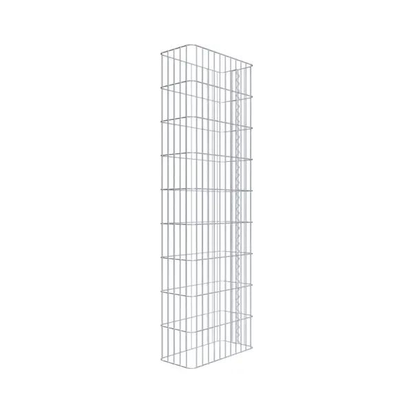 Gabionenzaun Länge 57 cm, Höhe 180 cm, Tiefe 27 cm, Maschenweite 5 x 20 cm Gabionenzaun Länge 57 cm, Höhe 180 cm, Tiefe 27 cm, Maschenweite 5 x 20 cm