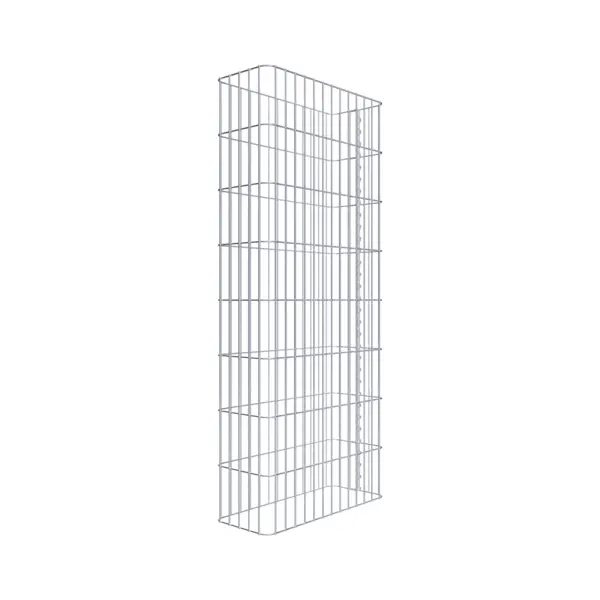 Gabionenzaun Länge 67 cm, Höhe 160 cm, Tiefe 27 cm, Maschenweite 5 x 20 cm