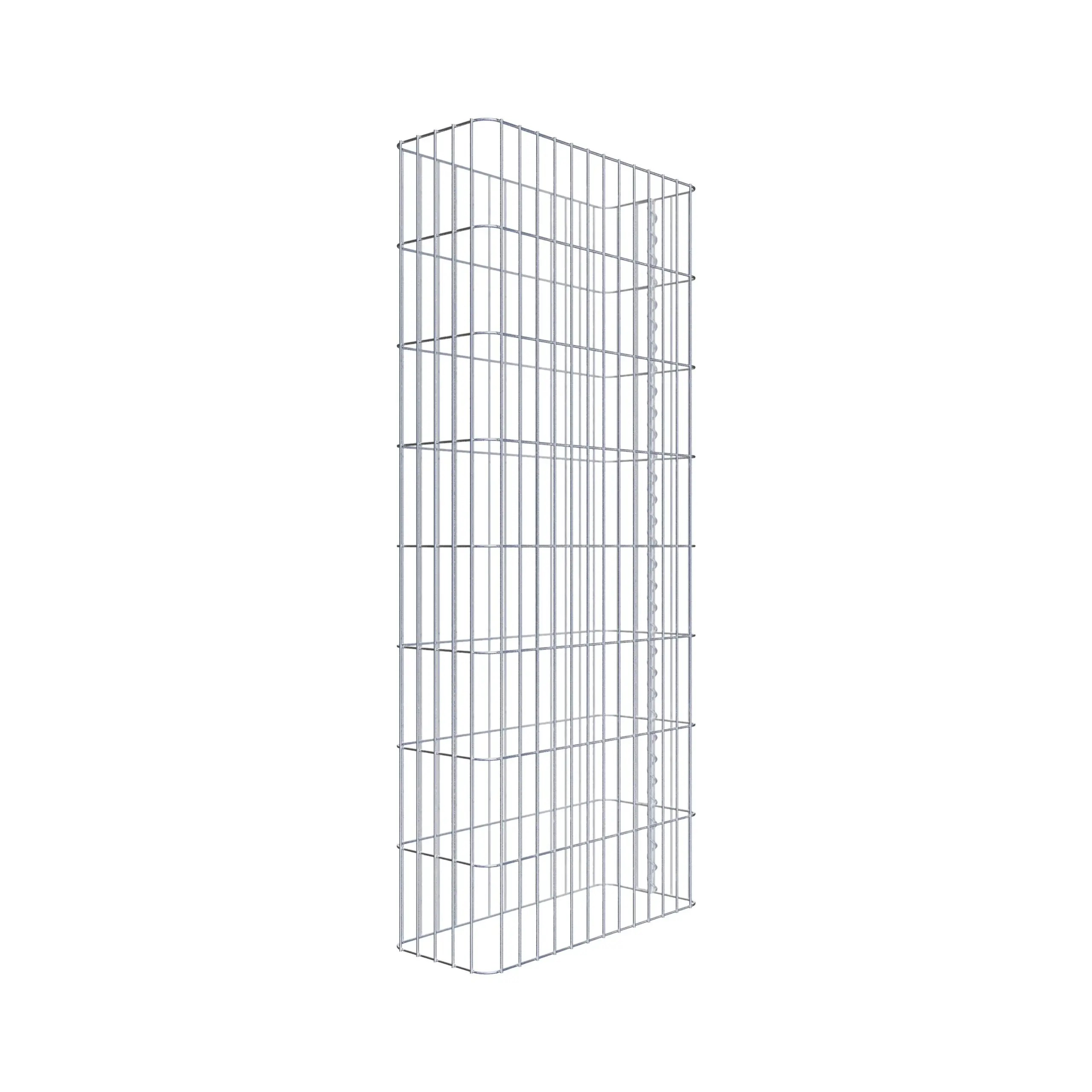 Gabionenzaun Länge 67 cm, Höhe 160 cm, Tiefe 27 cm, Maschenweite 5 x 20 cm