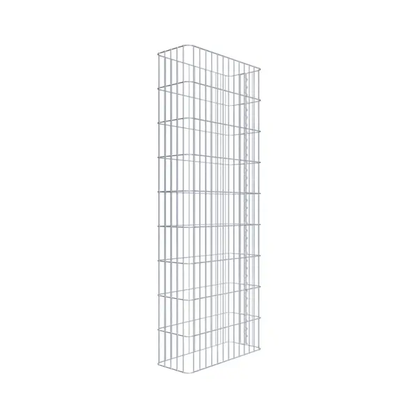 Gabionenzaun Länge 67 cm, Höhe 180 cm, Tiefe 27 cm, Maschenweite 5 x 20 cm