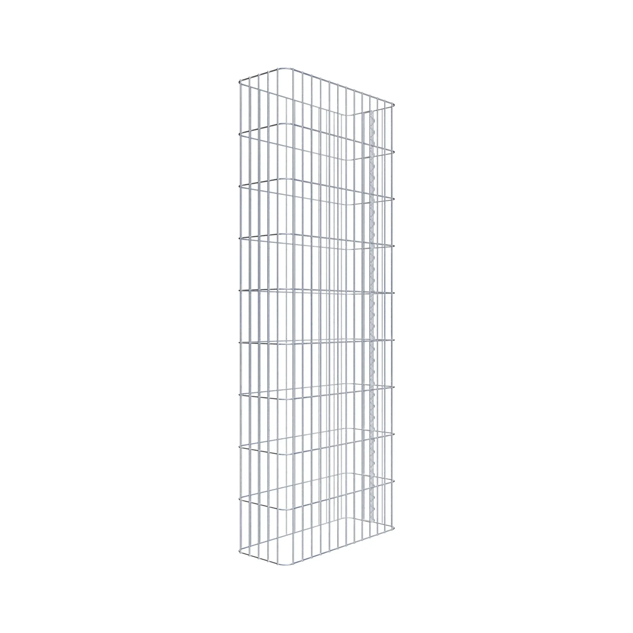 Gabionenzaun Länge 67 cm, Höhe 180 cm, Tiefe 27 cm, Maschenweite 5 x 20 cm