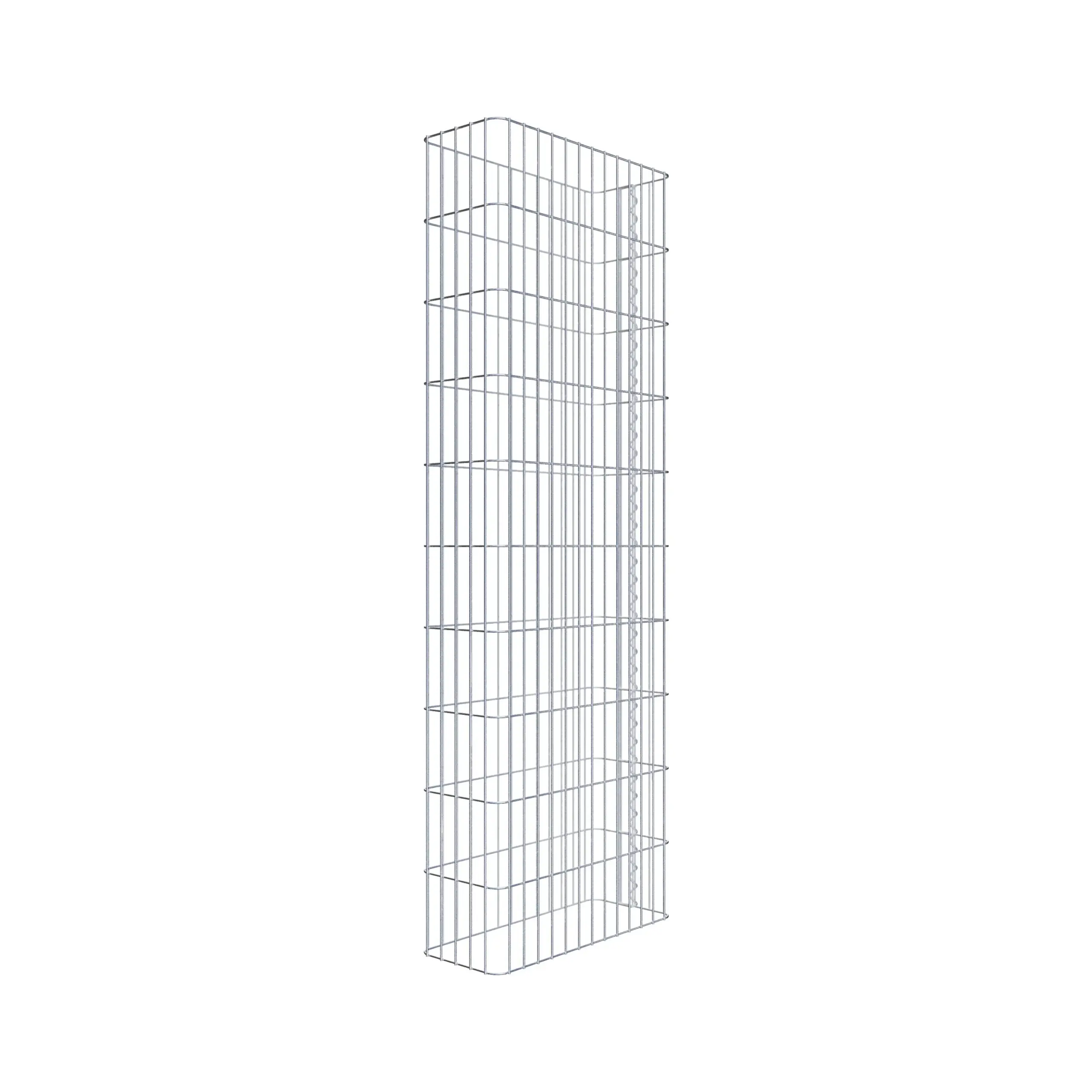 Gabionenzaun Länge 67 cm, Höhe 200 cm, Tiefe 27 cm, Maschenweite 5 x 20 cm