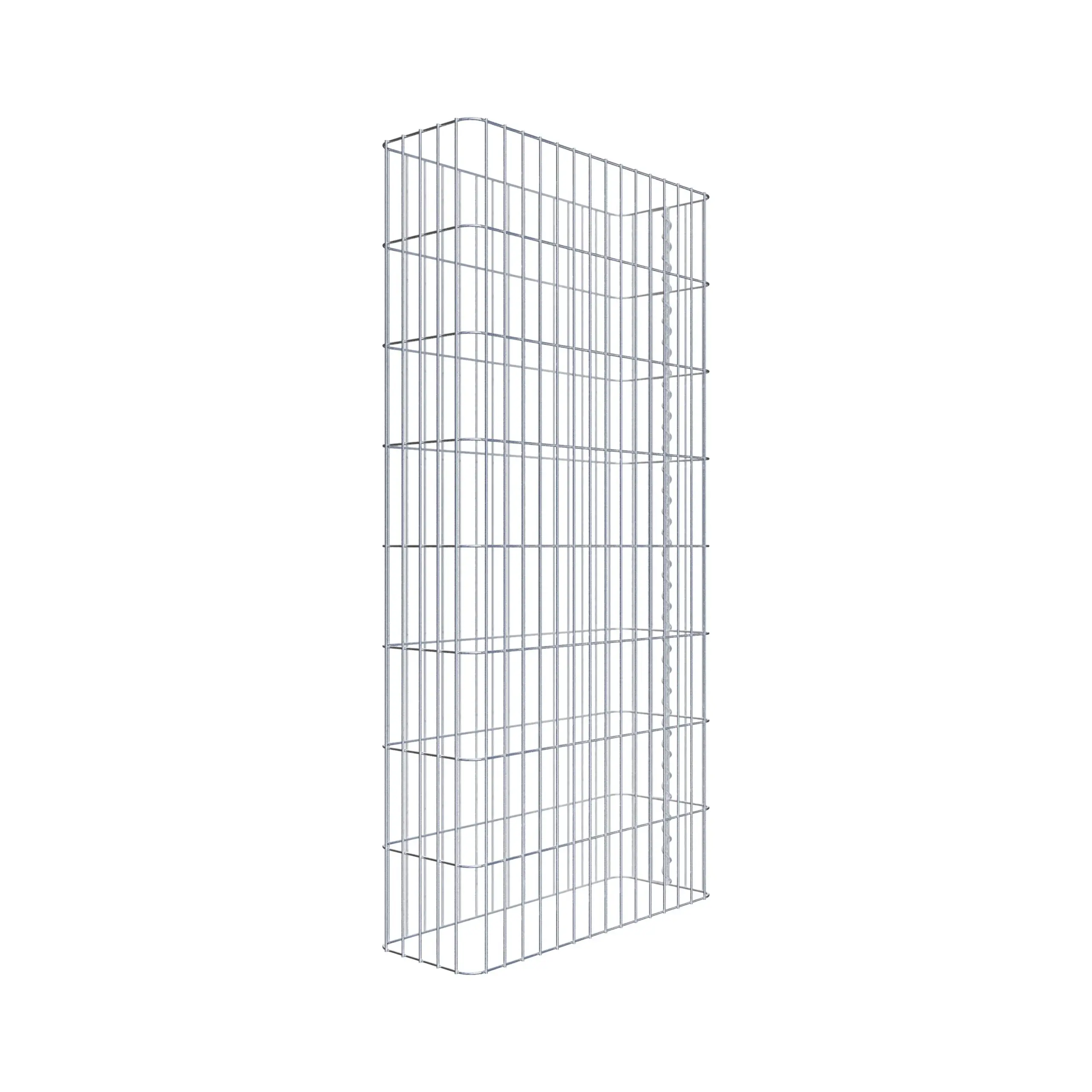 Gabionenzaun Länge 77 cm, Höhe 160 cm, Tiefe 27 cm, Maschenweite 5 x 20 cm