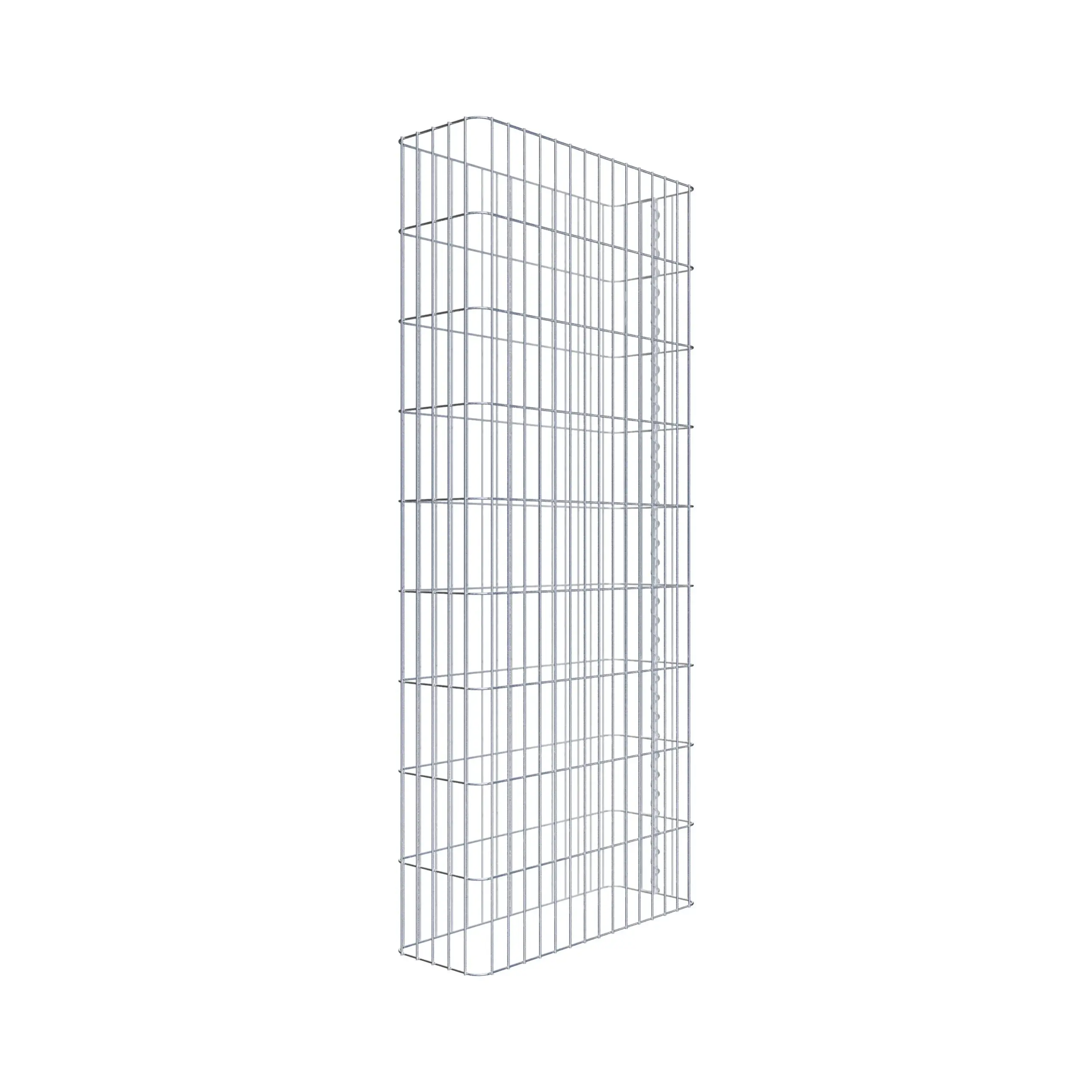 Gabionenzaun Länge 77 cm, Höhe 180 cm, Tiefe 27 cm, Maschenweite 5 x 20 cm
