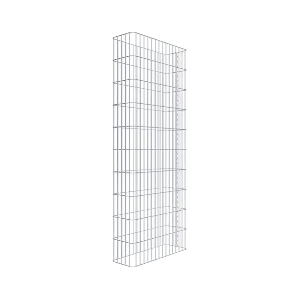 Gabionenzaun Länge 77 cm, Höhe 200 cm, Tiefe 27 cm, Maschenweite 5 x 20 cm