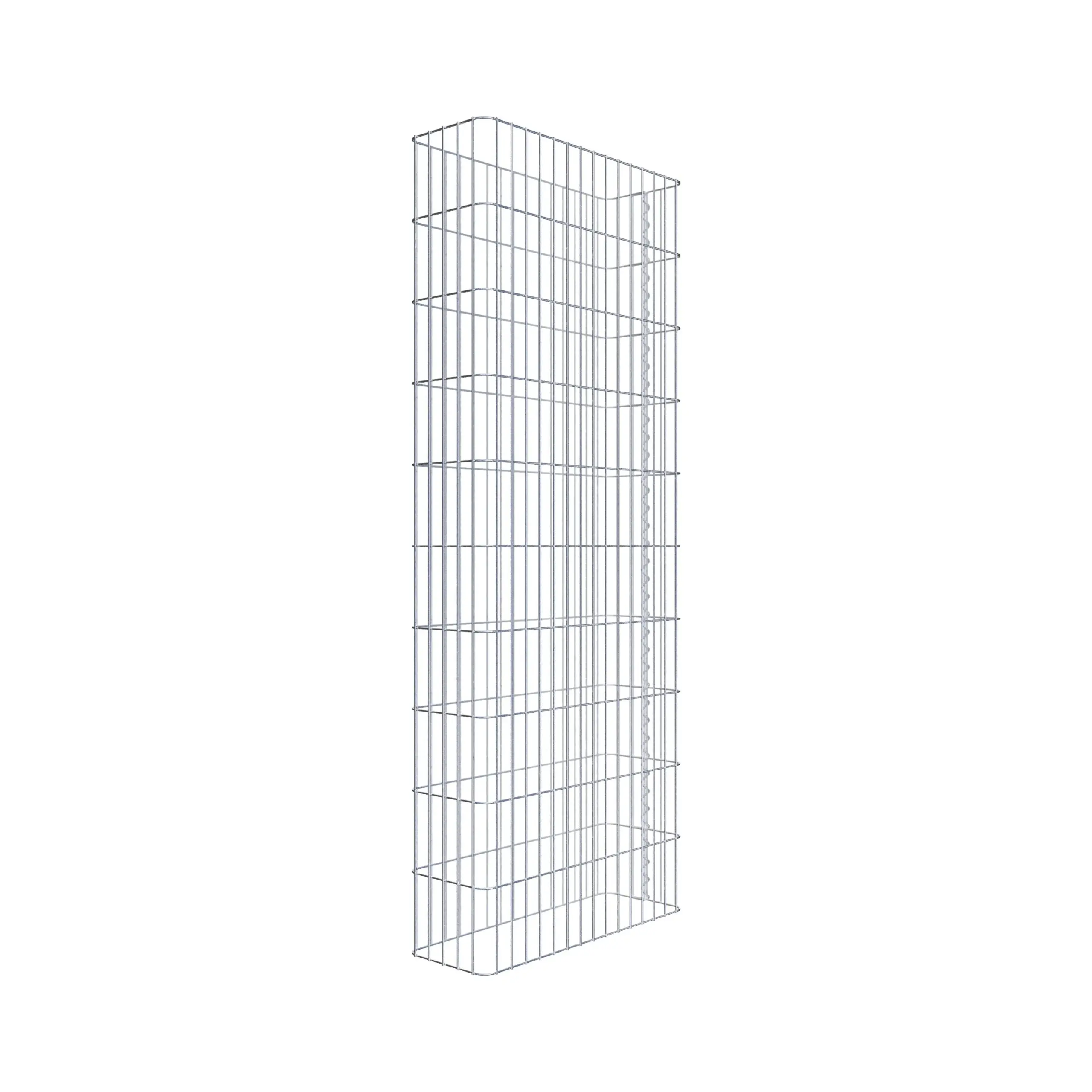 Gabionenzaun Länge 77 cm, Höhe 200 cm, Tiefe 27 cm, Maschenweite 5 x 20 cm