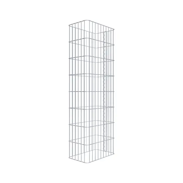 Gabionenzaun Länge 52 cm, Höhe 160 cm, Tiefe 32 cm, Maschenweite 5 x 20 cm