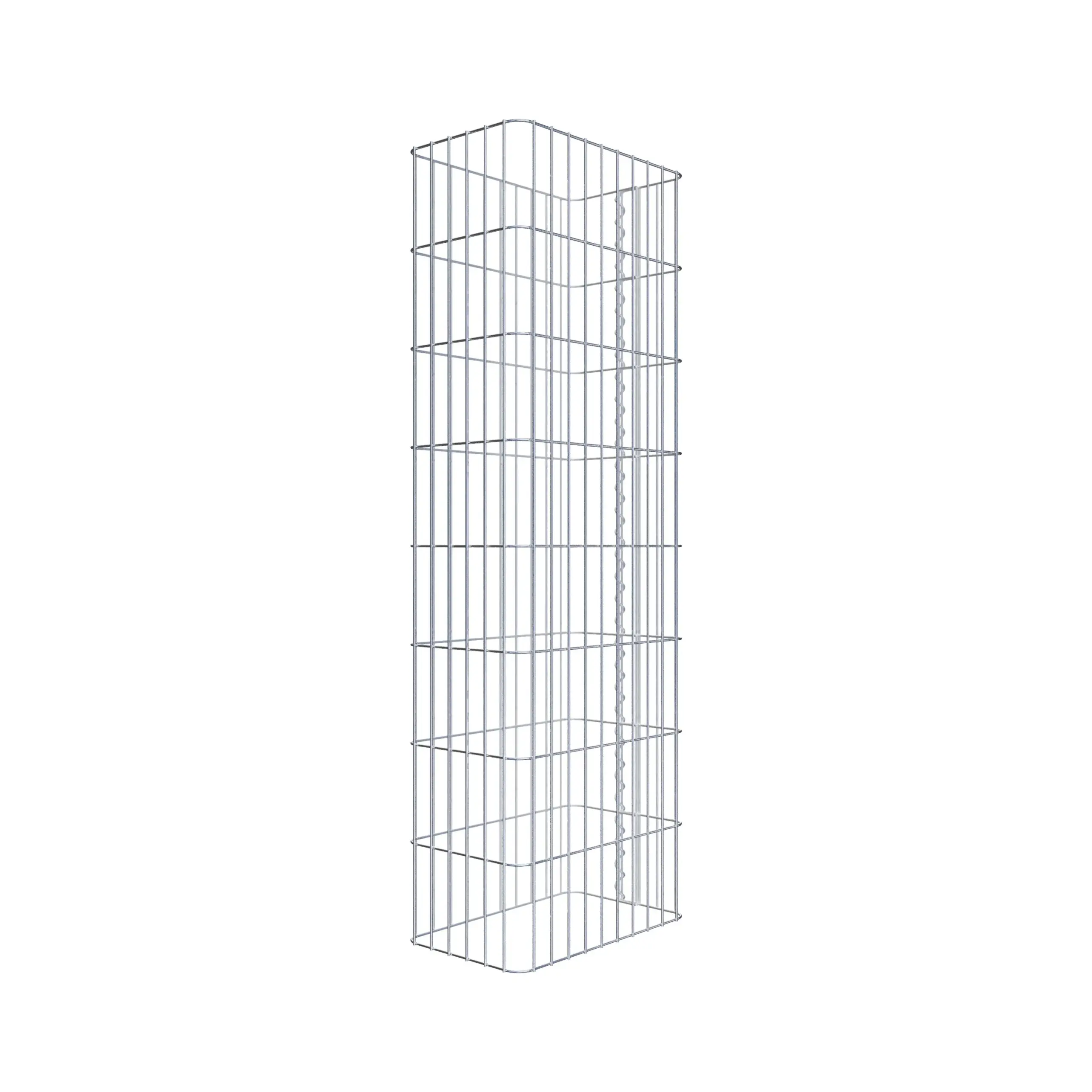 Gabionenzaun Länge 52 cm, Höhe 160 cm, Tiefe 32 cm, Maschenweite 5 x 20 cm
