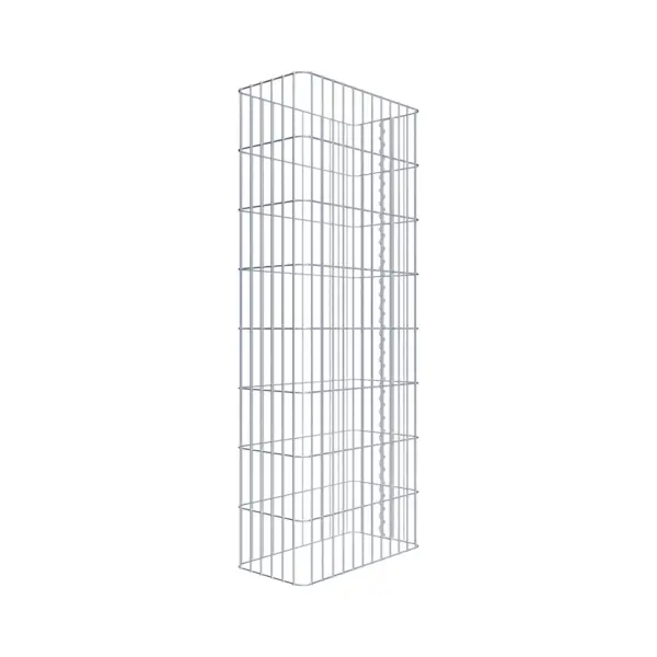 Gabionenzaun Länge 62 cm, Höhe 160 cm, Tiefe 32 cm, Maschenweite 5 x 20 cm