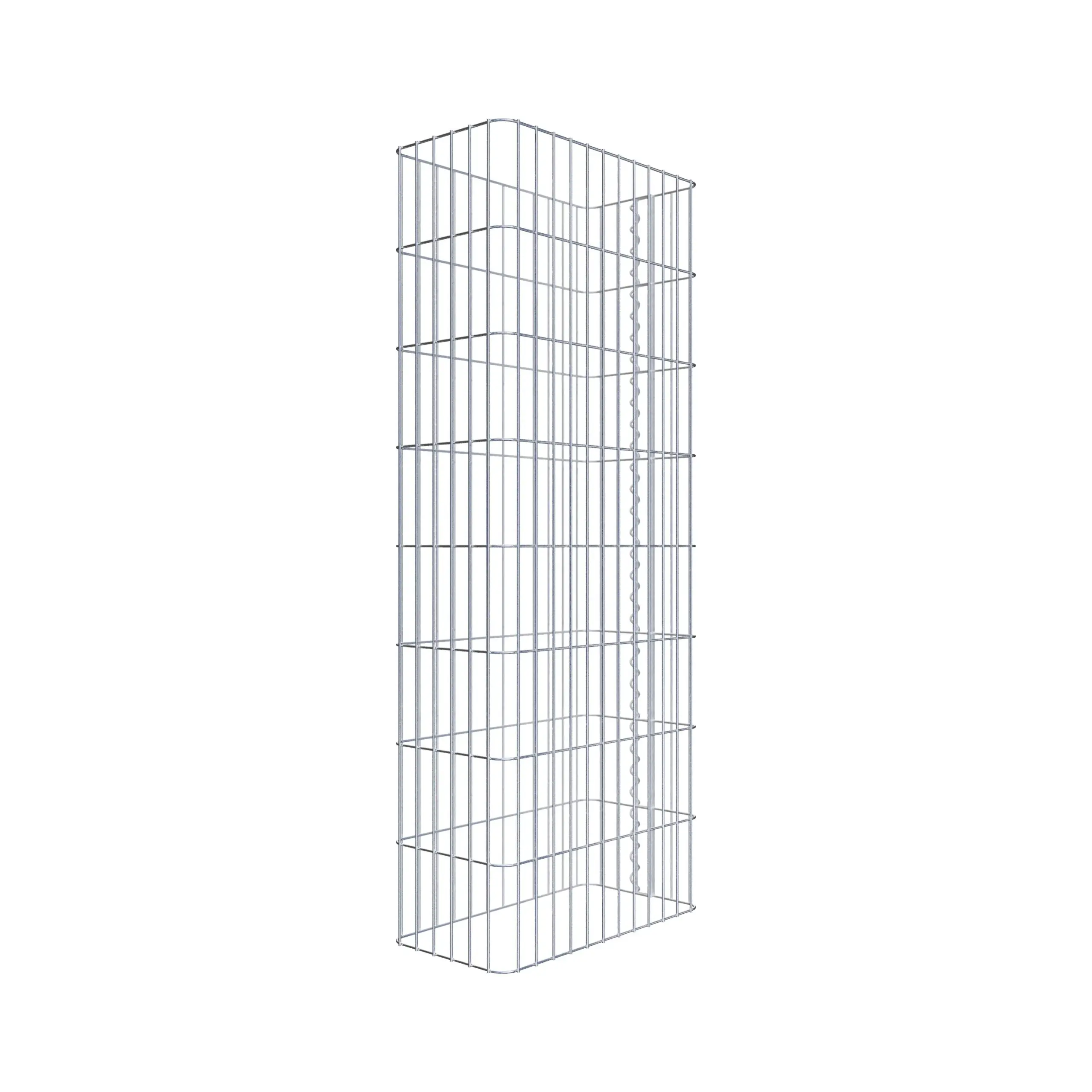 Gabionenzaun Länge 62 cm, Höhe 160 cm, Tiefe 32 cm, Maschenweite 5 x 20 cm