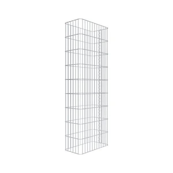 Gabionenzaun Länge 62 cm, Höhe 180 cm, Tiefe 32 cm, Maschenweite 5 x 20 cm