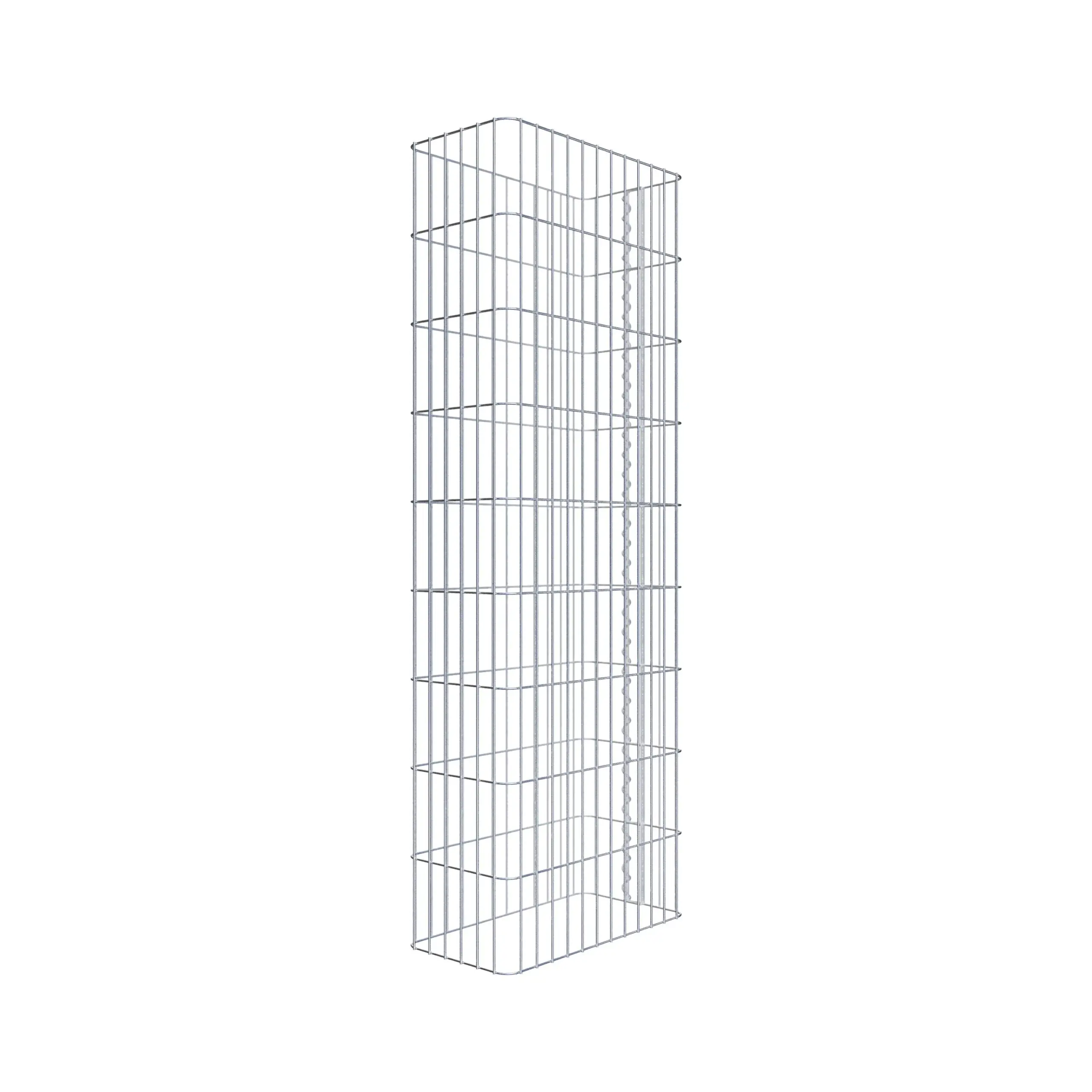 Gabionenzaun Länge 62 cm, Höhe 180 cm, Tiefe 32 cm, Maschenweite 5 x 20 cm