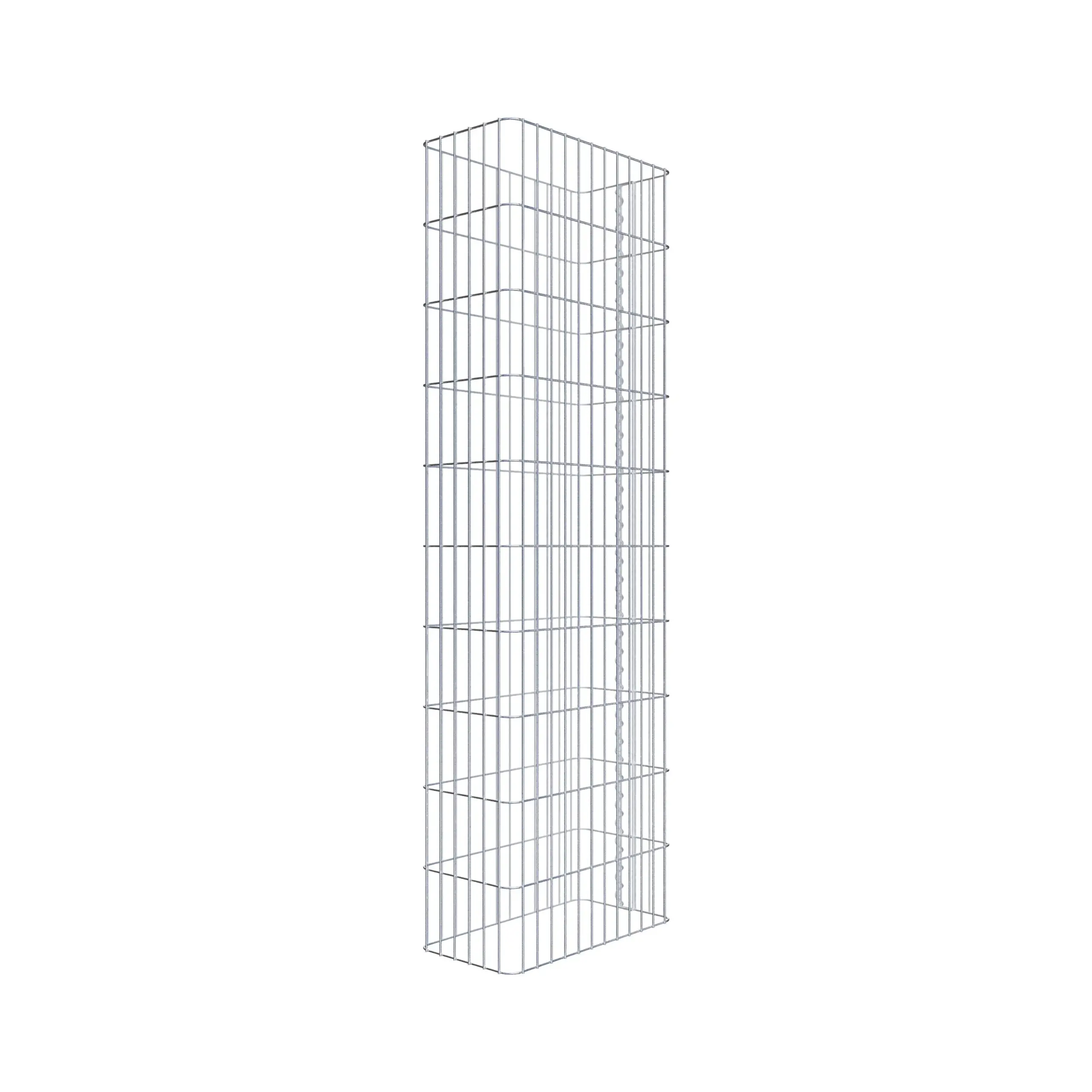 Gabionenzaun Länge 62 cm, Höhe 200 cm, Tiefe 32 cm, Maschenweite 5 x 20 cm