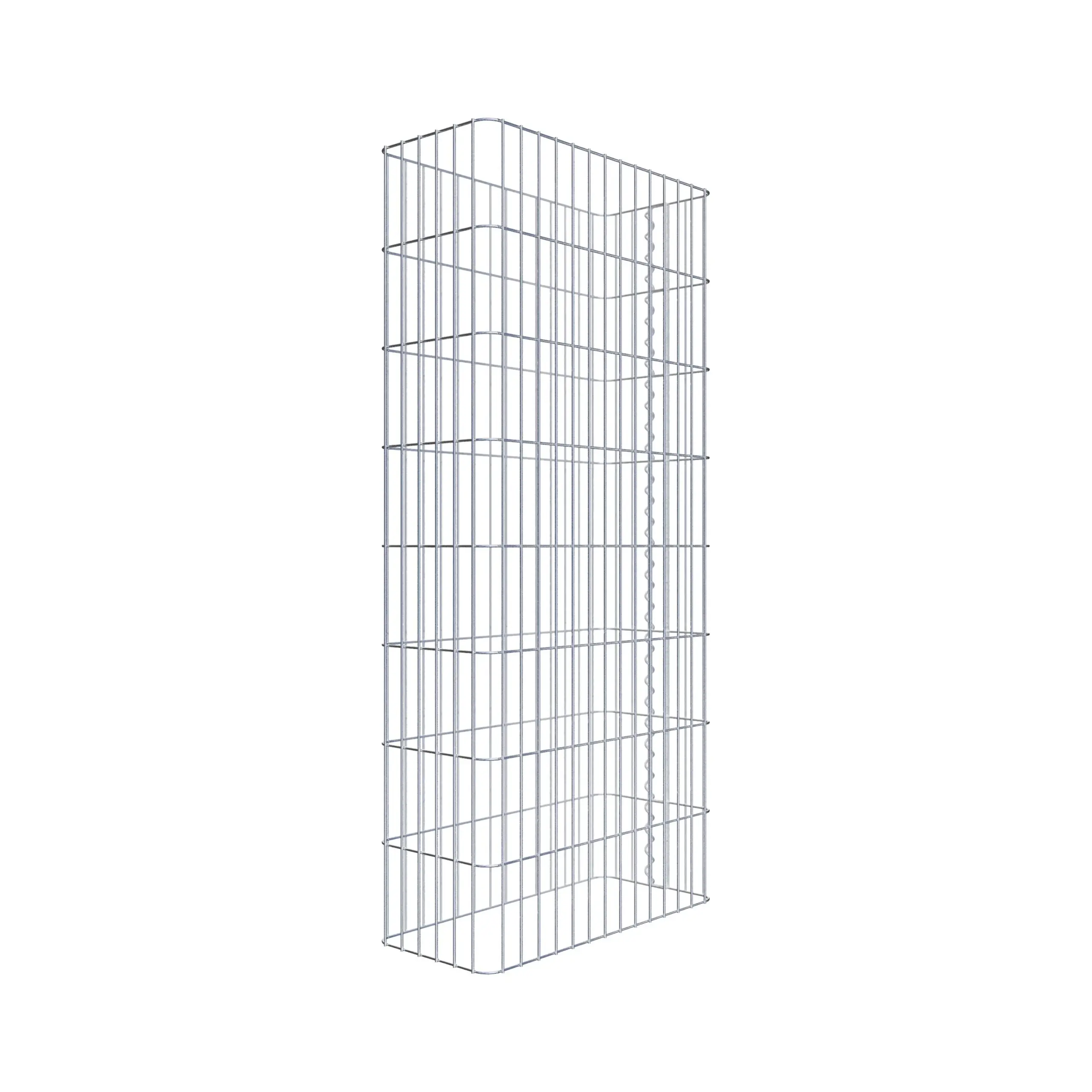 Gabionenzaun Länge 72 cm, Höhe 160 cm, Tiefe 32 cm, Maschenweite 5 x 20 cm