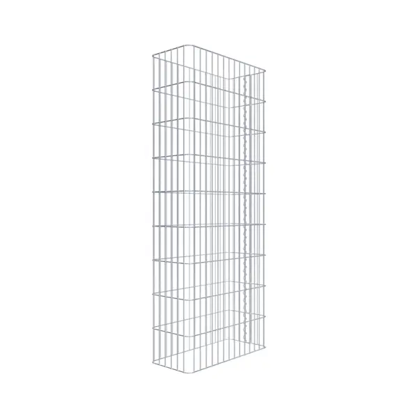 Gabionenzaun Länge 72 cm, Höhe 180 cm, Tiefe 32 cm, Maschenweite 5 x 20 cm