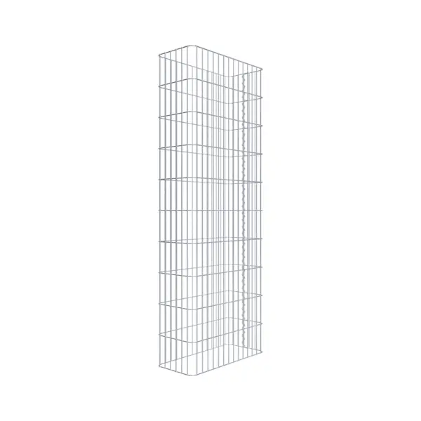 Gabionenzaun Länge 72 cm, Höhe 200 cm, Tiefe 32 cm, Maschenweite 5 x 20 cm