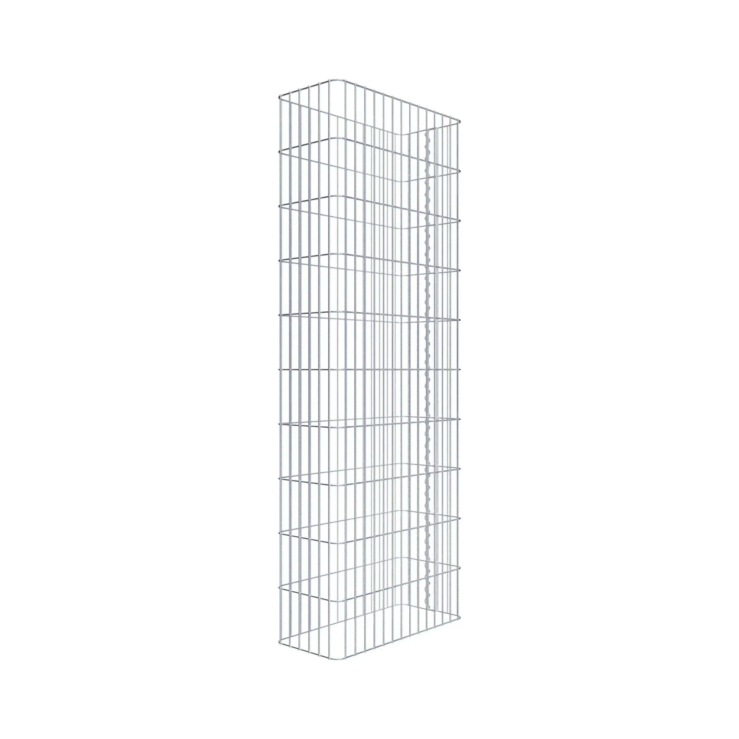 Gabionenzaun Länge 72 cm, Höhe 200 cm, Tiefe 32 cm, Maschenweite 5 x 20 cm