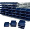 Raaco 181204 Stapelboxen + Wandregal 48-teiliges Set , Sichtlagerkästen - Stahl - 1040 x 440 mm