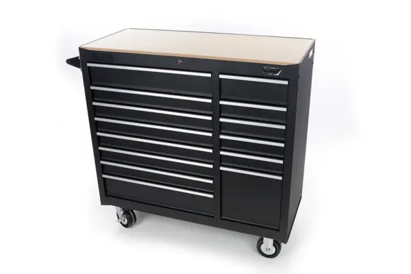 HBM Werkzeugwagen 14 Schubladen 100 cm, Schwarz