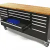 HBM Werkzeugwagen mit Holzplatte, mobile Werkbank - 182 cm - schwarz – Bild 3 HBM Werkzeugwagen mit Holzplatte, mobile Werkbank - 182 cm - schwarz – Bild 3