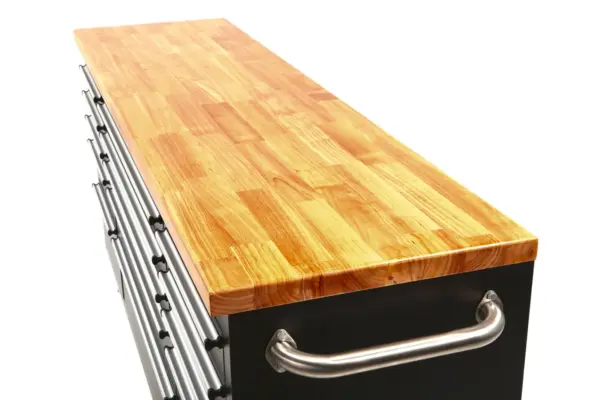 HBM Werkzeugwagen mit Holzplatte, mobile Werkbank - 182 cm - schwarz – Bild 5 HBM Werkzeugwagen mit Holzplatte, mobile Werkbank - 182 cm - schwarz – Bild 5