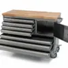 HBM Werkzeugwagen mit Holzarbeitsplatte, 122 cm, Edelstahl – Bild 3