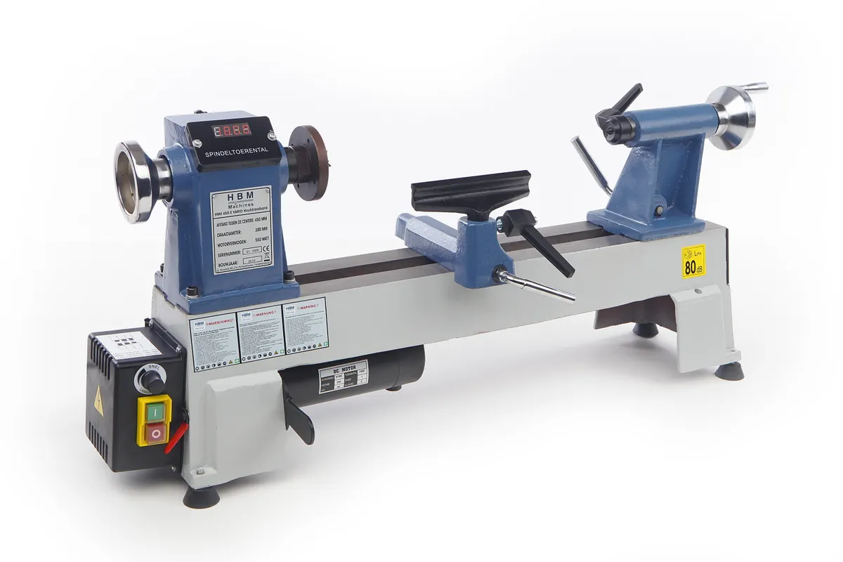 HBM variable Holzdrehbank, 450 x 300 mm