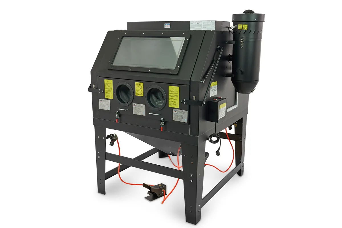 HBM SBC 1200 Strahlkabine mit Staubabsaugung - SCHWARZ