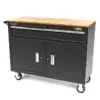 HBM Profi fahrbarer Werkzeugwagen Werkbank, 117 cm, schwarz
