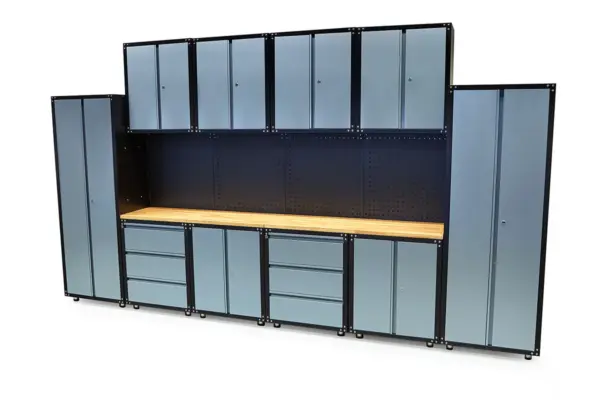 HBM Premium-Werkstattsystem, 16-teilig, grau