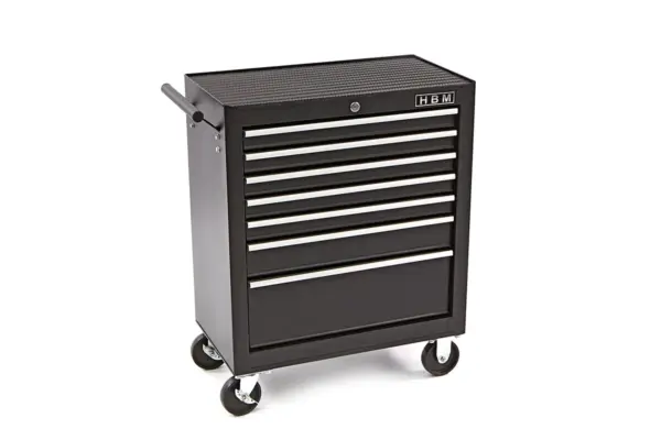 HBM Werkzeugwagen mit 7 Schubladen, 62 cm, schwarz – Bild 2