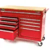 HBM Werkzeugwagen mit Holzarbeitsplatte, 117 cm, rot – Bild 5