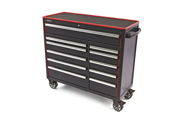 HBM Werkzeugwagen mit 11 Schubladen, 111 cm, schwarz
