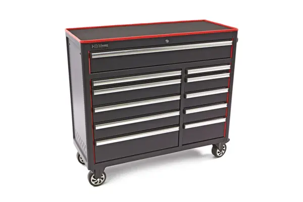 HBM Werkzeugwagen mit 11 Schubladen, 111 cm, schwarz – Bild 2