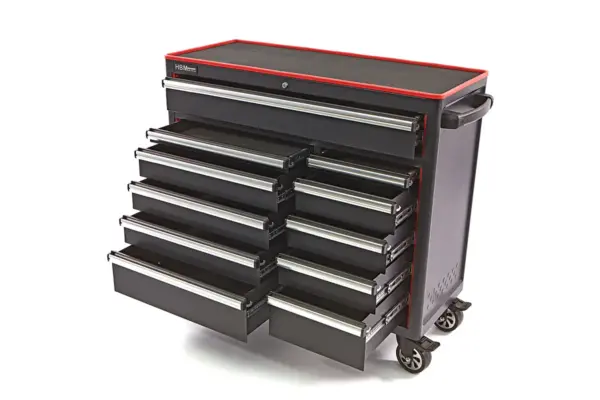 HBM Werkzeugwagen mit 11 Schubladen, 111 cm, schwarz – Bild 4