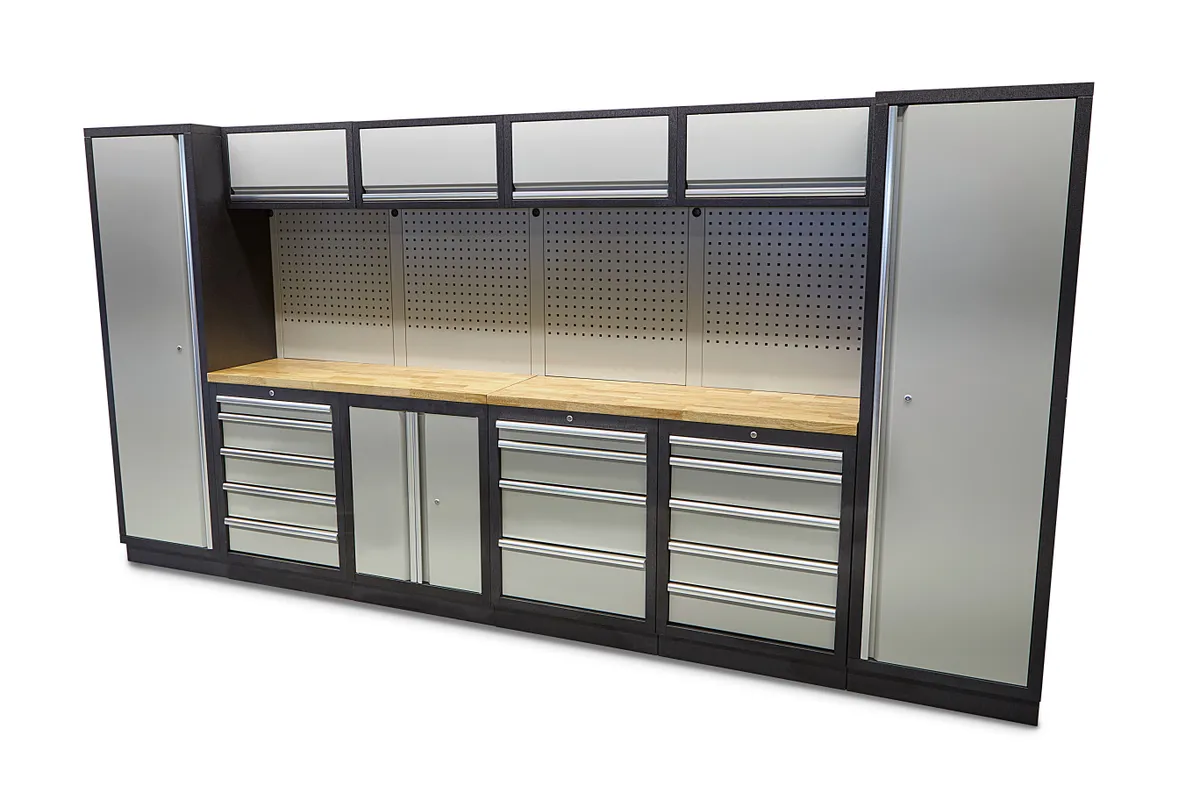 HBM Profi modulares Werkstattsystem, 16-teilig, schwarzgrau