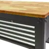 HBM Werkbank 155 cm mit 5 Schubladen, Holzarbeitsplatte, schwarz – Bild 3