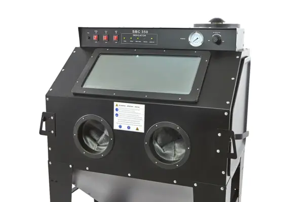 HBM SBC 350 Strahlkabine mit Absaugung CE - Mattschwarz – Bild 3