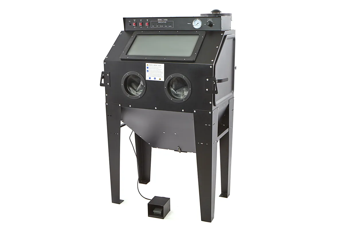 HBM SBC 350 Strahlkabine mit Absaugung CE - Mattschwarz