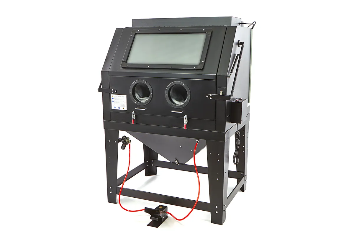 HBM SBC 990 Sandstrahlkabine mit Absaugung, mattchwarz