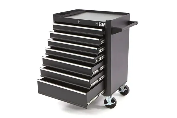 HBM Werkzeugwagen mit 7 Schubladen, 66 cm, schwarz – Bild 2