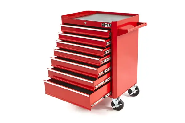 HBM Werkzeugwagen mit 7 Schubladen, 66 cm, rot – Bild 2