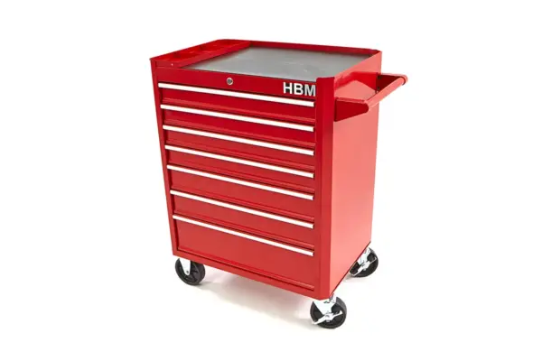 HBM Werkzeugwagen mit 7 Schubladen, 66 cm, rot – Bild 3